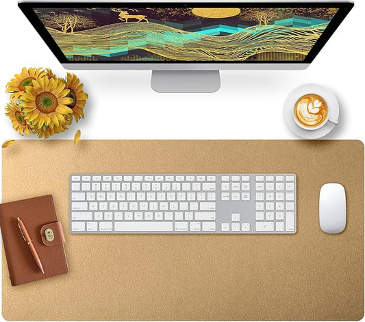 Bloss Gold Desk Mat, PU Large Mouse Pad by Bloss