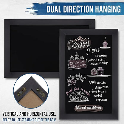 HBCY Creations Rustic Black Magnetic Wall Chalkboard, Small Size 11" x 17" - Image 3