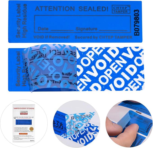 ChtepTamper 100 Pieces Total Transfer Tamper-Evident Stickers Security Labels by ChtepTamper