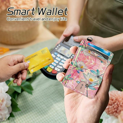 BWEGRHE Small Travel Wallets, RFID Blocking PU Leather Credit Card Holder - Image 4