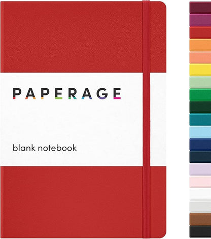 PAPERAGE Blank Journal Notebook, 160 Pages, Medium 5.6 in x 8 in by PAPERAGE