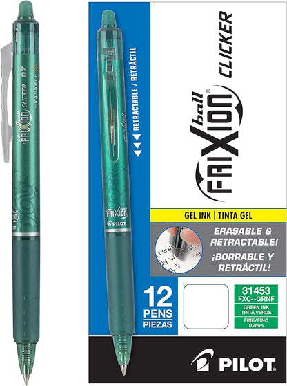 Pilot FriXion Clicker Erasable Gel Pens, Fine Point, Smooth Writing Pens by PilotCorporationofAmerica