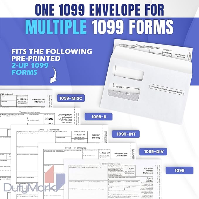50 1099 Tax Envelopes Self-Seal Designed - Image 3