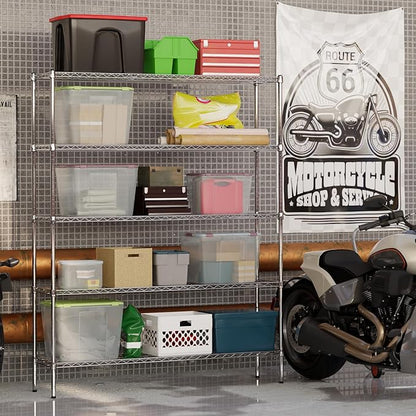 Regal Altair 14" Deep x 60" Wide x 74" Height Wire Shelving Kit | 5-Tier | NSF - Image 5