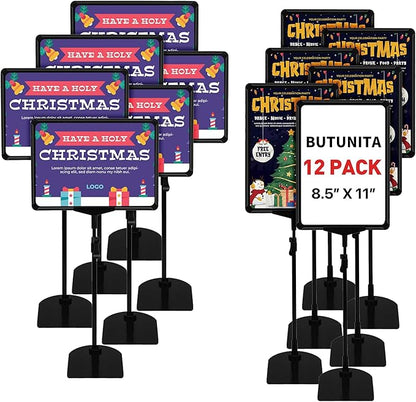 Sign Holder, BUTUNITA Adjustable Sign holder stand 8.5 x 11 Inch by BUTUNITA