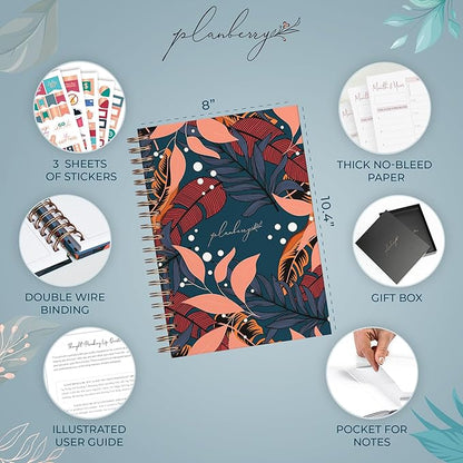 PLANBERRY Large Hourly Schedule Planner Premium – Undated Organizer - Image 2