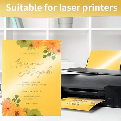 25 Sheets Gold Shimmer Cardstock 8.5 x 11Inch Metallic Card Stock 250GSM/92LB - Image 4