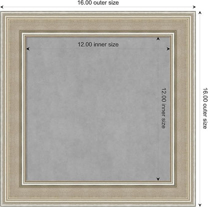 Amanti Art Silver Framed Magnetic Board 16x16 X-Small Vision Board - Image 4