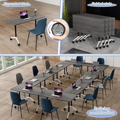 Conference Table Flip Top Mobile Conference Room Tables, Folding Conference - Image 2