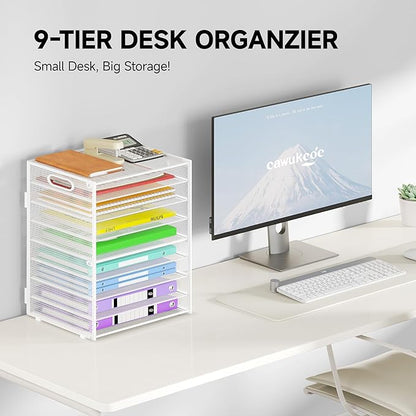 Cawukege 9 Tier Paper Organizer - Image 2