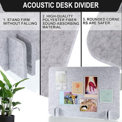 Fabbay 10 Pcs Acoustic Freestanding Desk Divider Desk Partition 16 x 24 Inch - Image 3