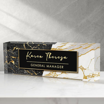 Custom Office Name Plate, Personalized Gifts by Unknown