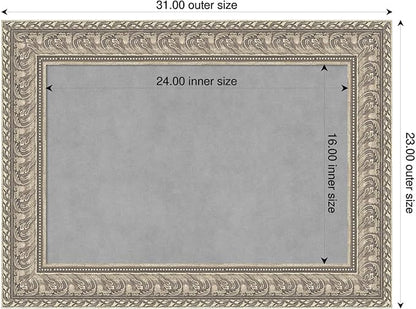 Amanti Art Silver Framed Magnetic Board 23x31 Medium Vision Board - Image 2