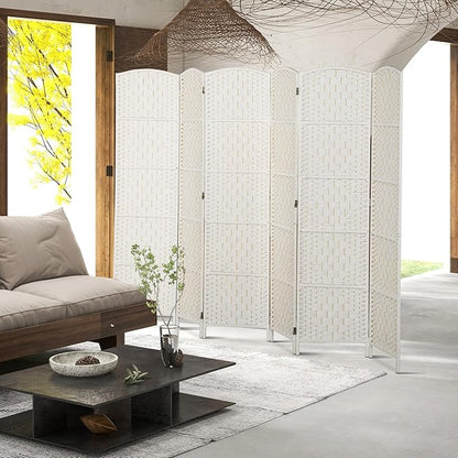 HOMCOM Room Divider, 6 Panel Folding Privacy Screen, 6FT Tall Portable Wicker - Image 6