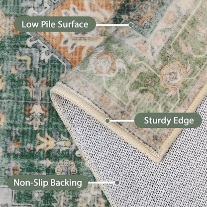 GENIMO 5x7 Area Rugs for Living Room, Machine Washable Non Slip Vintage Rugs - Image 5
