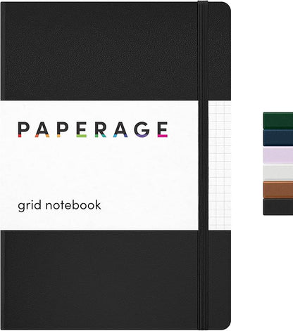 PAPERAGE Graph Paper Journal Notebook, 160 Pages, Medium 5.6 in x 8 in by PAPERAGE