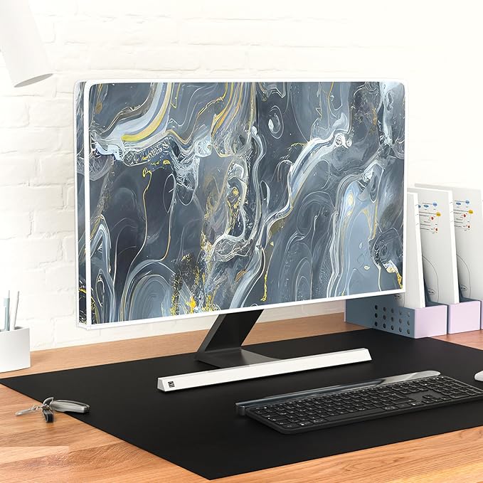 Baocicco Gray Gold Marble Waterproof 80 Inch TV Dust Cover Anti-Static - Image 6