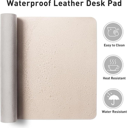 Aothia Faux Leather Desk Mat – Large Mouse Pad, Non-Slip PU Leather Blotter - Image 8