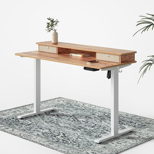 FEZIBO 55 x 24 Inch Whole-Piece Height Adjustable Standing Desk by FEZIBO