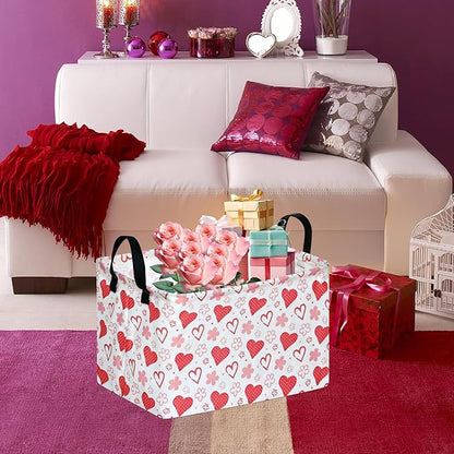 FUULOXE Rectangular Valentines Basket Storage Bin - Image 4