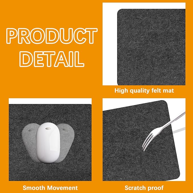 Large Felt Desk mat 36x12 inches, - Image 4