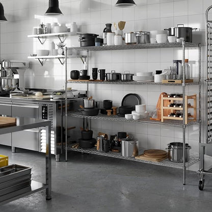 Regal Altair 21" Deep x 72" Wide x 64" Height Wire Shelving Kit | 4-Tier | NSF - Image 2