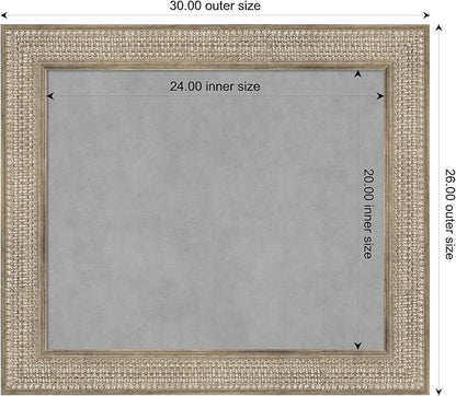 Amanti Art Silver Framed Magnetic Board 26x30 Medium Vision Board - Image 4
