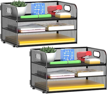 MINDEPOT 3-Tier Paper Letter Organizer Tray by MINDEPOT