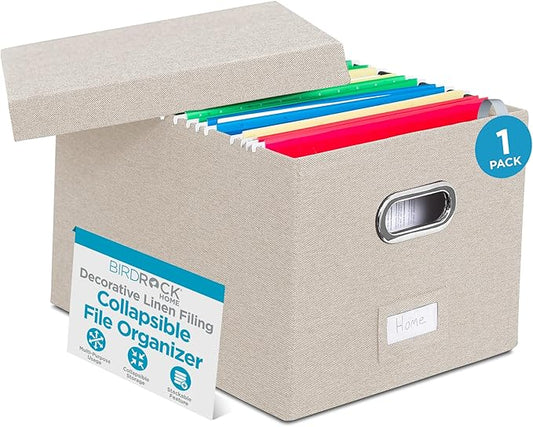Internet's Best Collapsible File Storage Organizer Box by BIRDROCKHOME