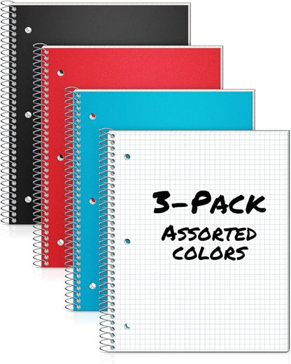 Dunwell Graph Paper Notebook 8.5 x 11 Plastic Cover, 100 Sheets, Perforated - Image 7