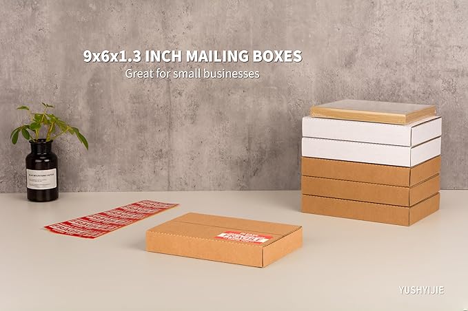 YUSHYIJIE 50 Pack 9x6x1.3 inch Small Shipping Boxes - Image 7