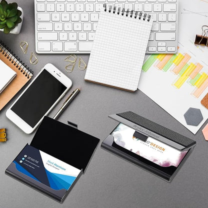 Taikuri Custom Business Card Holder Personalized Engraved Leather Business Card - Image 5