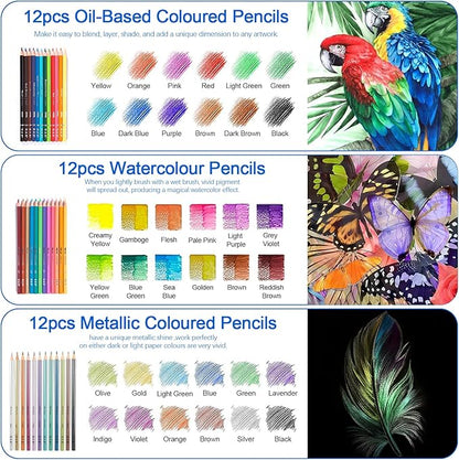 H & B Art Supplies, 72 Pack Drawing Supplies - Image 3