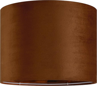 GO&SO 1 PCS Burnt Orange Velvet Drum Lamp Shade, Modern Replacement Lamp Shades - Image 9