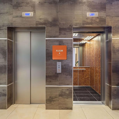 Clean Grey ADA Floor 4 Sign - Image 5