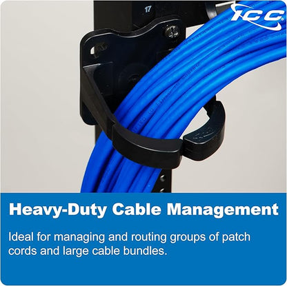 ICC 3” Plastic Cable Management Ring, Vertical/Horizontal, Rack or Wall Mount - Image 4