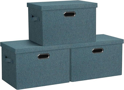 Graciadeco Large 17" 36 Quart Collapsible Stackable Storage Bins by GraciadecoStorage