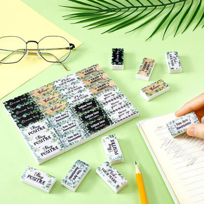 Dunzoom 100 Pcs Inspirational Pencil Erasers Bulk - Image 5