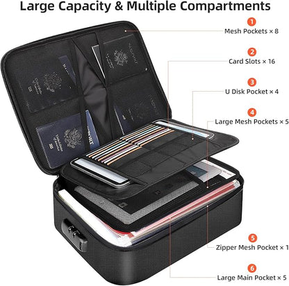 Fireproof Document Box for file organizer, Fireproof Bag for Important Document - Image 6