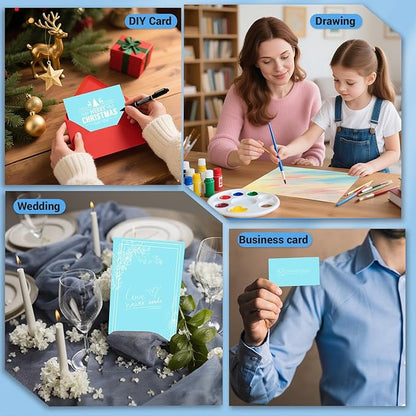 Cardstock 8.5 x 11, Thick Printer Paper 75 lb/200 gsm, 80 Sheets Card Stock Blue - Image 7