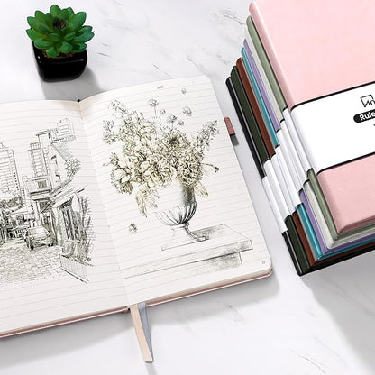 Annecy Lined Journal Notebook, Hardcover Leather Journal - Image 5