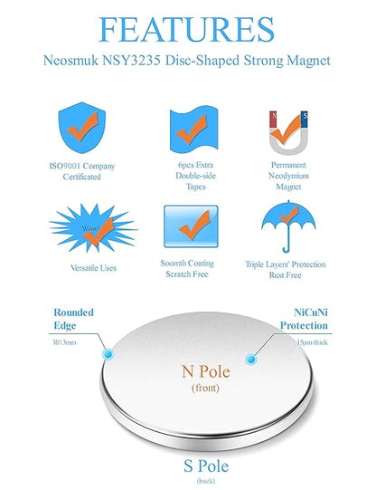Neosmuk Rare Earth Magnets, Super Strong Magnet Heavy Duty - Image 3