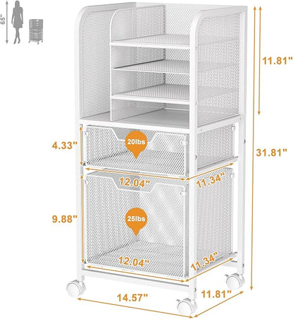 Feyejade Rolling File Cart - Image 9