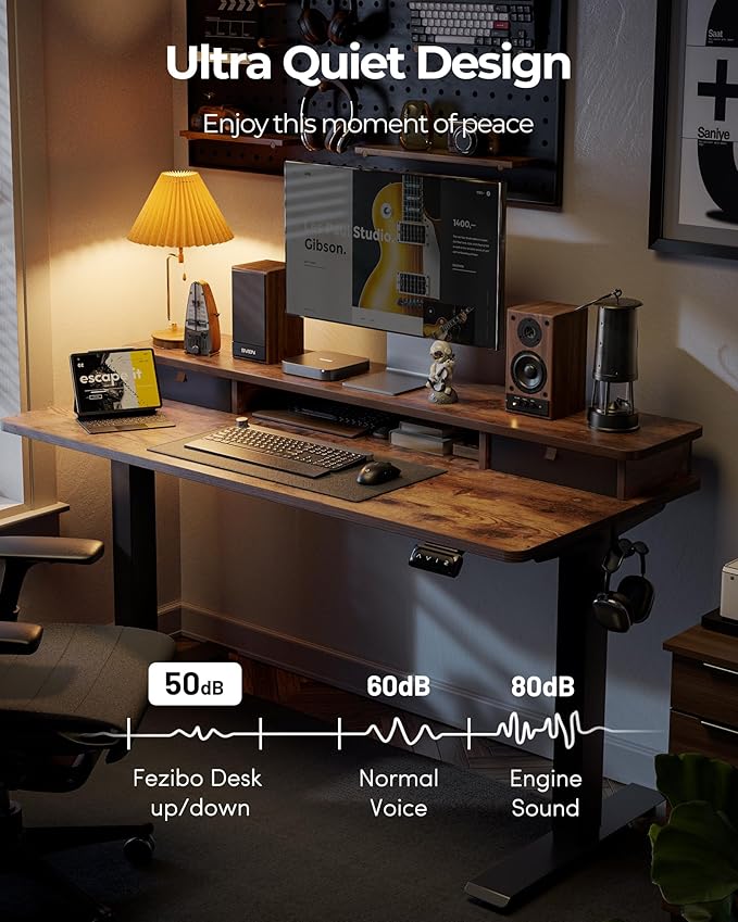FEZIBO 55'' x 24'' Height Adjustable Electric Standing Desk - Image 6