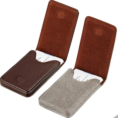 Outus 2 Pieces Business Card Holder, PU Leather Business Card Case Pocket Wallet by Outus