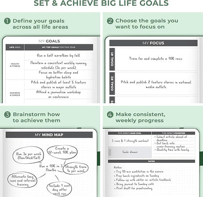 Clever Fox Planner Large – Undated Weekly & Monthly Planner - Image 8