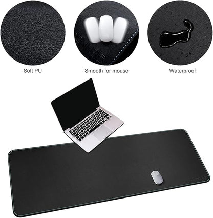 CENNBIE Leather Desk Mat, 59” x 23.6” Extra Large Desk Pad Blotter Protector - Image 5