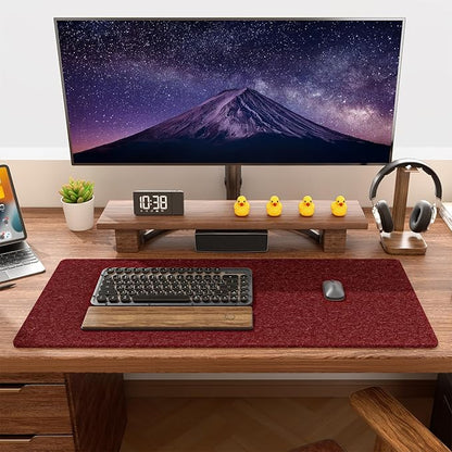 Auhoahsil Felt Desk Mat, Minimalist Large Mouse Pad XL 31.5 x 11.8 in, Desk Matt - Image 7