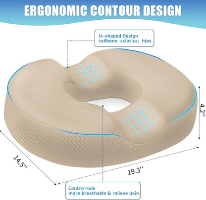 BlissTrends Donut Pillow Seat Cushion, Donut Chair Cushions - Image 2