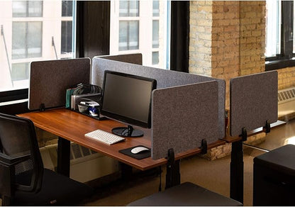 ReFocus™ Raw Clamp-On Acoustic Desk Divider – Reduce Noise and Visual - Image 2